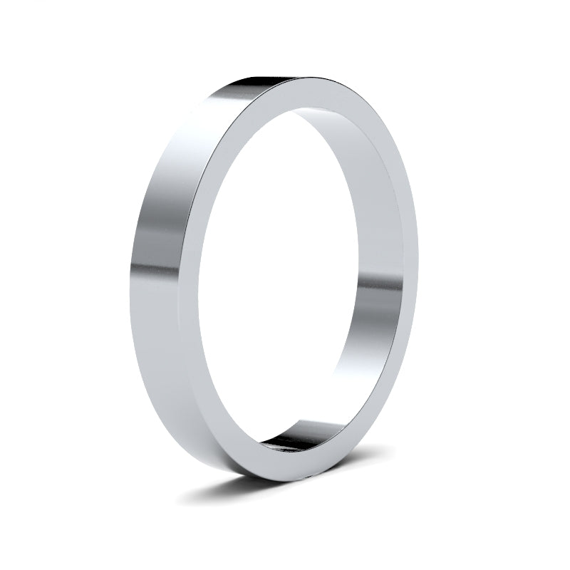 Ladies Flat Platinum Band