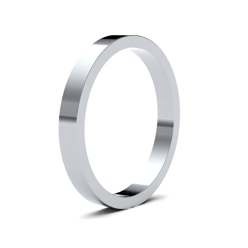 Ladies Flat Platinum Band