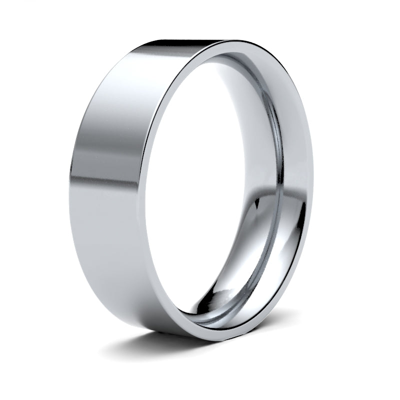 Gents Flat Court Platinum Band