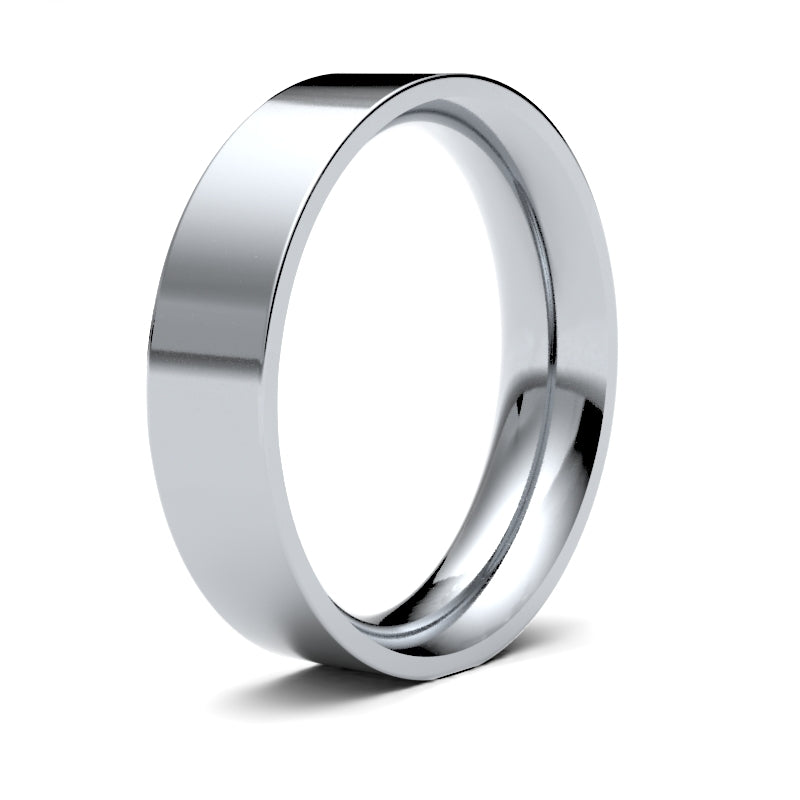 Gents Flat Court Platinum Band