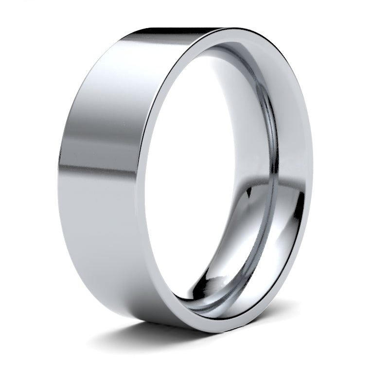 Gents Flat Court Platinum Band
