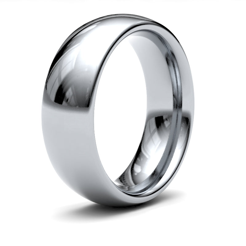 Gents Court White Gold Band