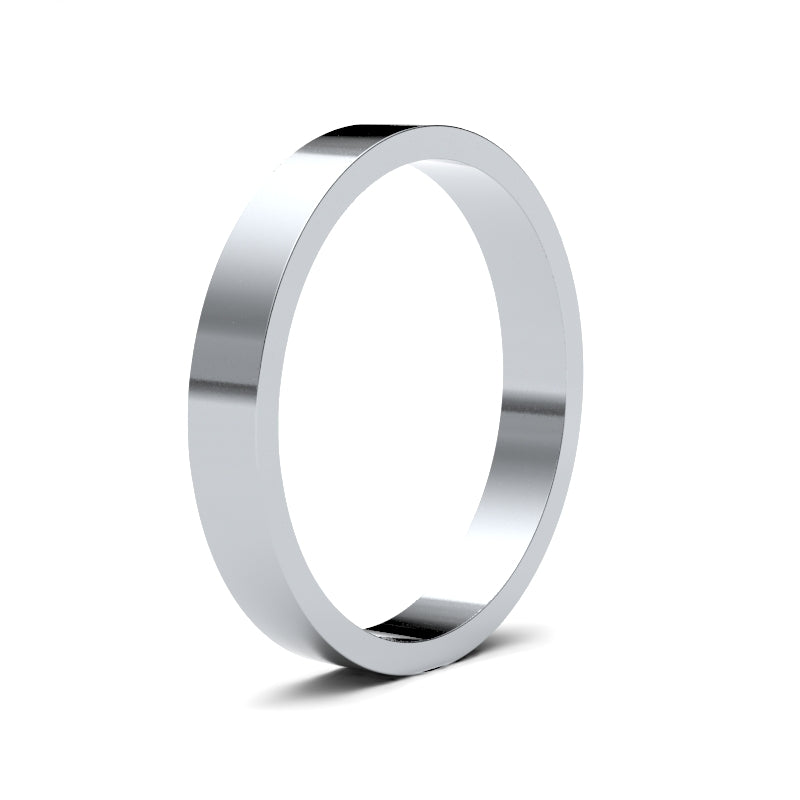 Ladies Flat Platinum Band