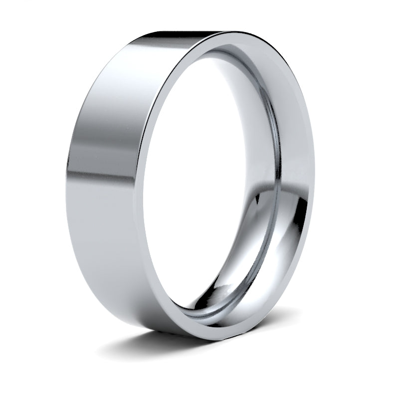 Gents Flat Court Platinum Band