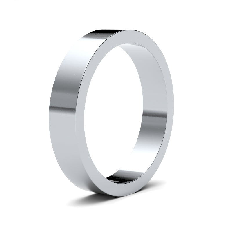 Ladies Flat Platinum Band