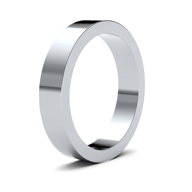 Ladies Flat Platinum Band