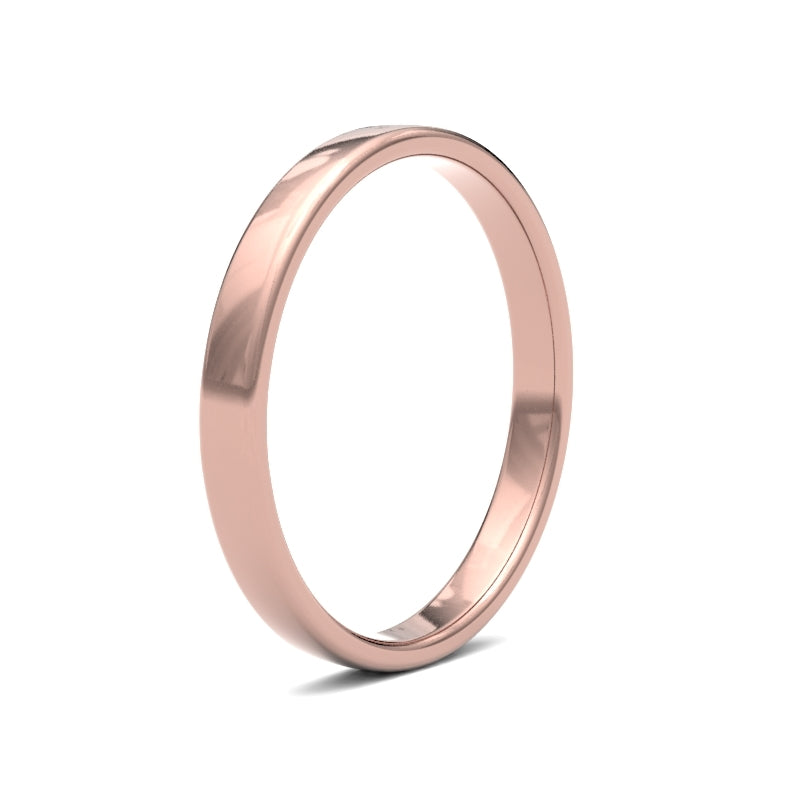 Ladies Soft Court Rose Gold Band