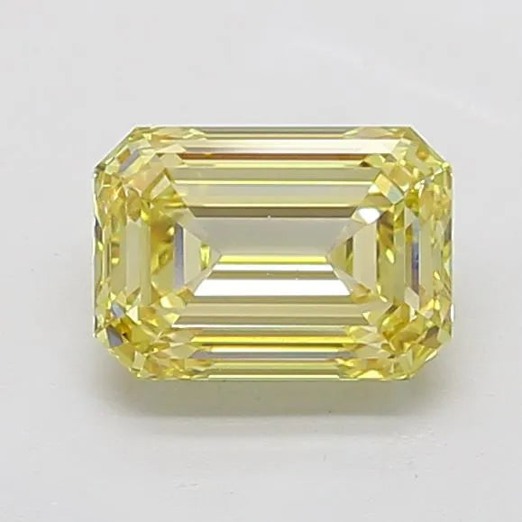 2.00ct Emerald Cut Lab Grown Diamond | Fancy Intense Yellow / VVS2