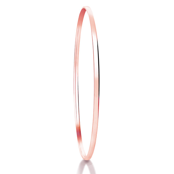 Soft Court Rose Gold Bangle | Plain Solid Stackable | BG1005