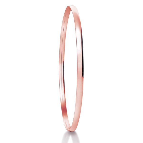 Traditional Court Rose Gold Bangle | Plain Solid Stackable  | BG1004