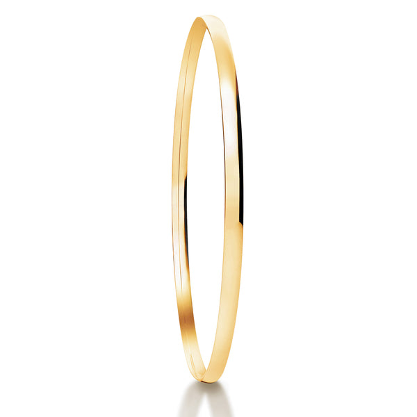 Traditional Court Yellow Gold Bangle | Plain Solid Stackable  | BG1004
