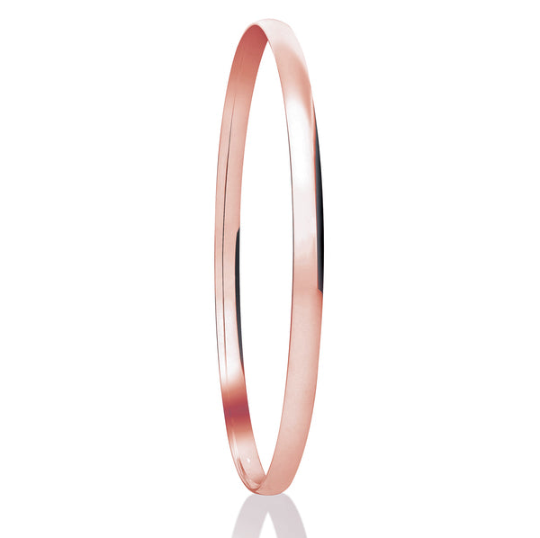 Traditional Court Rose Gold Bangle | Plain Solid Stackable  | BG1004