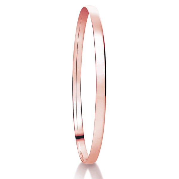 Soft Court Rose Gold Bangle | Plain Solid Stackable | BG1005