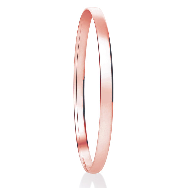 Soft Court Rose Gold Bangle | Plain Solid Stackable | BG1005