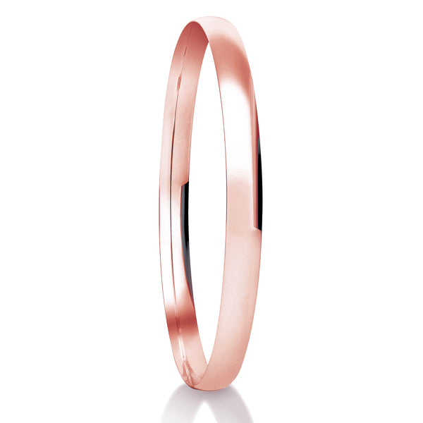 Traditional Court Rose Gold Bangle | Plain Solid Stackable  | BG1004