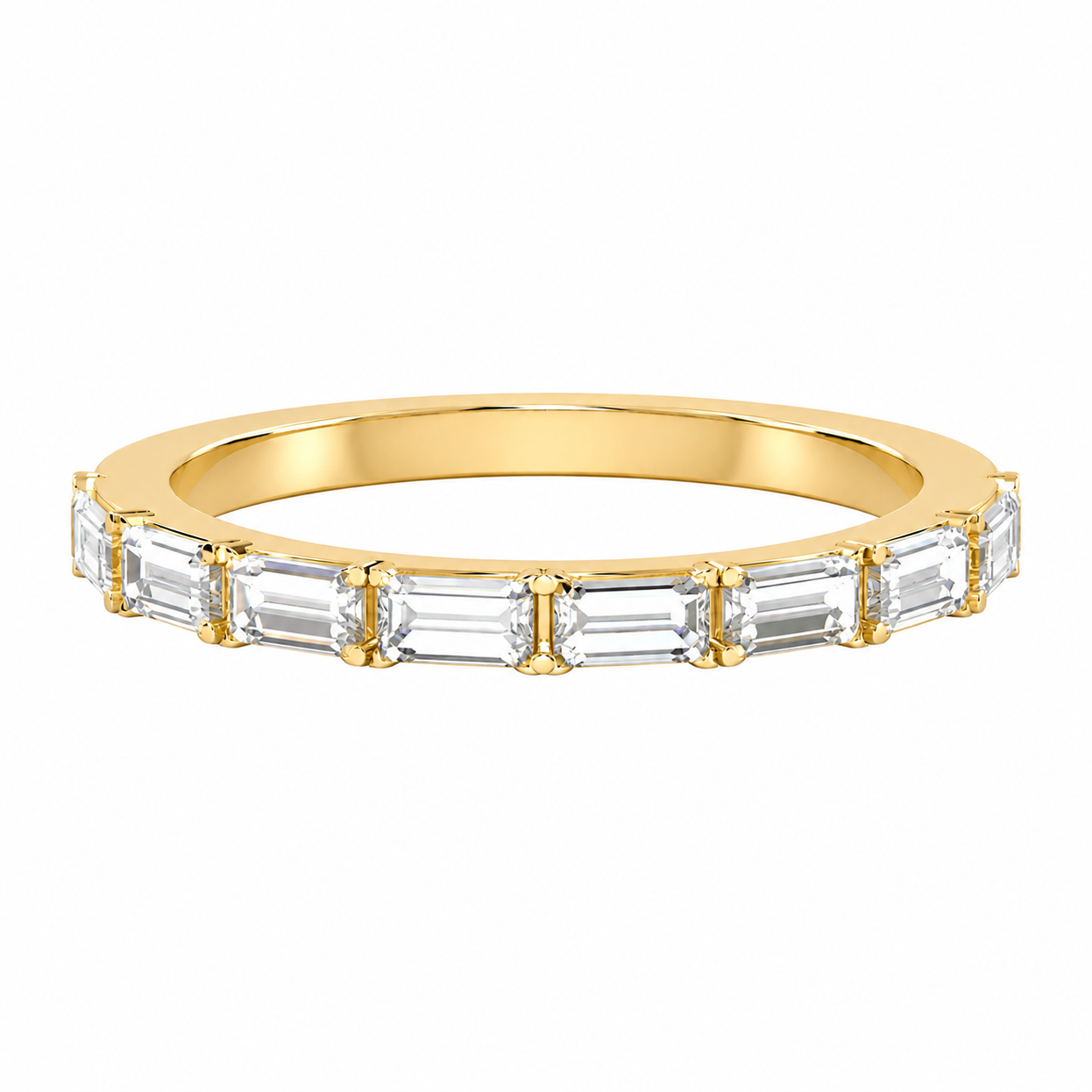 Baguette Diamond Ring, Landscape Claw Set Eternity Ring | ET1205