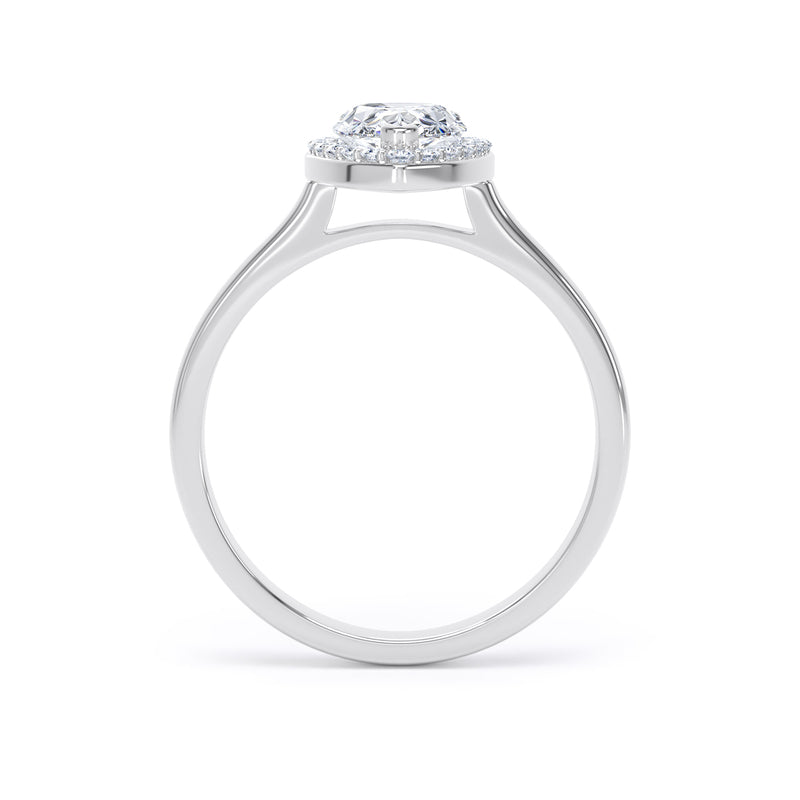 Halo Ring | Platinum, Pear Diamond | DHP01 LGP