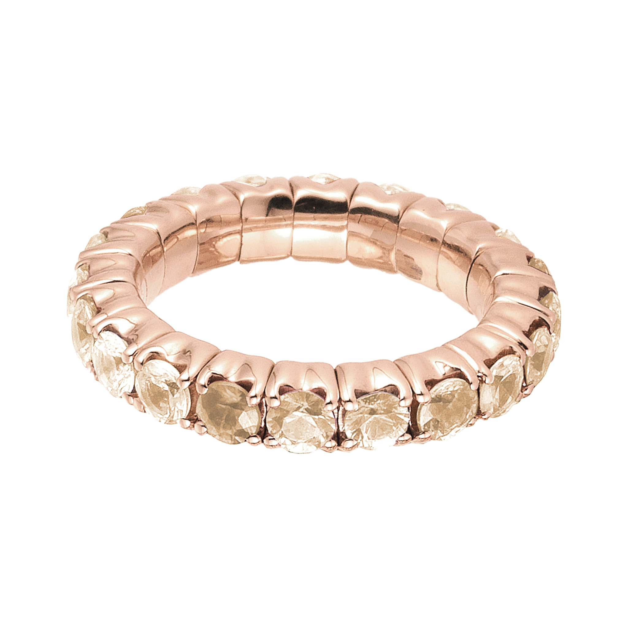 FLEX Eternity Ring, Round Champagne Diamonds | FLEX138