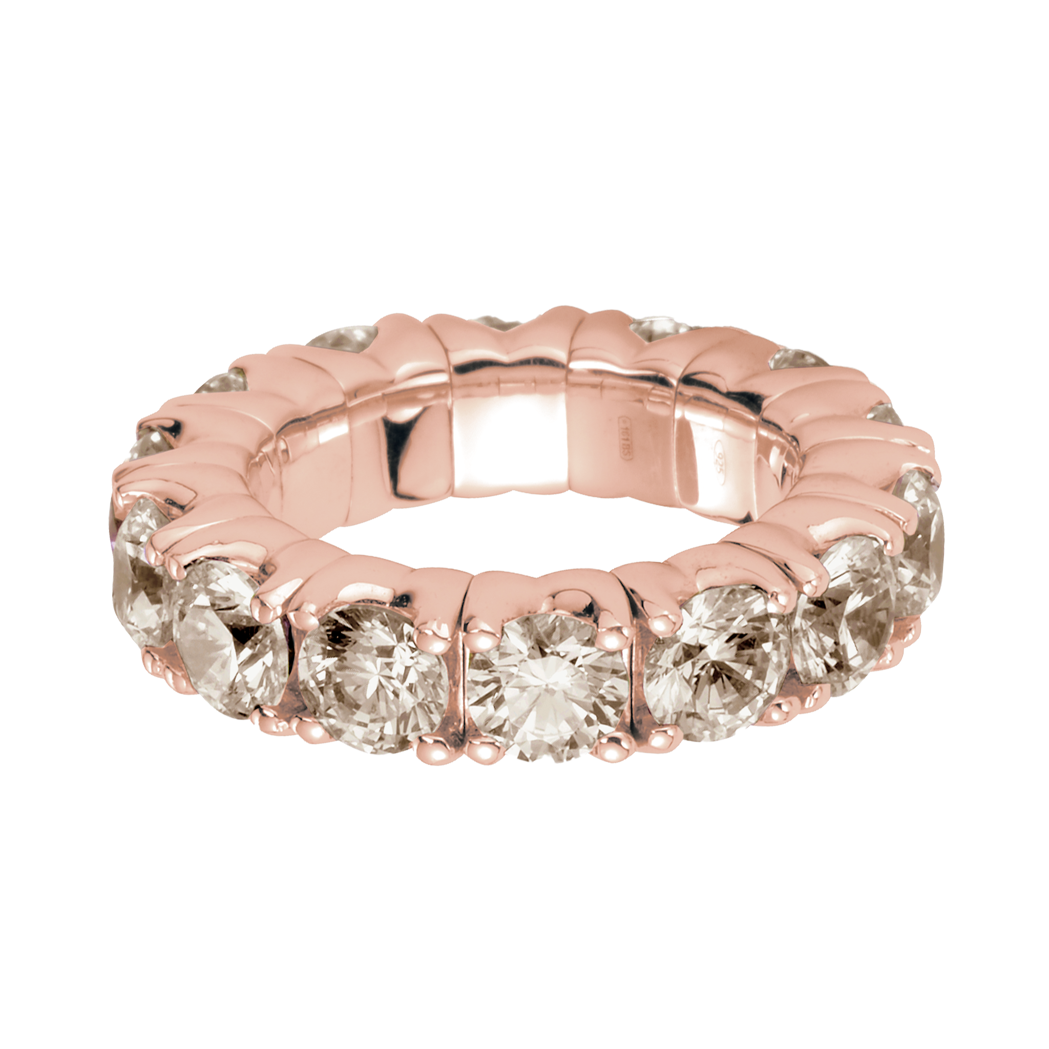 FLEX Eternity Ring - Rose Gold & Champaign Diamonds