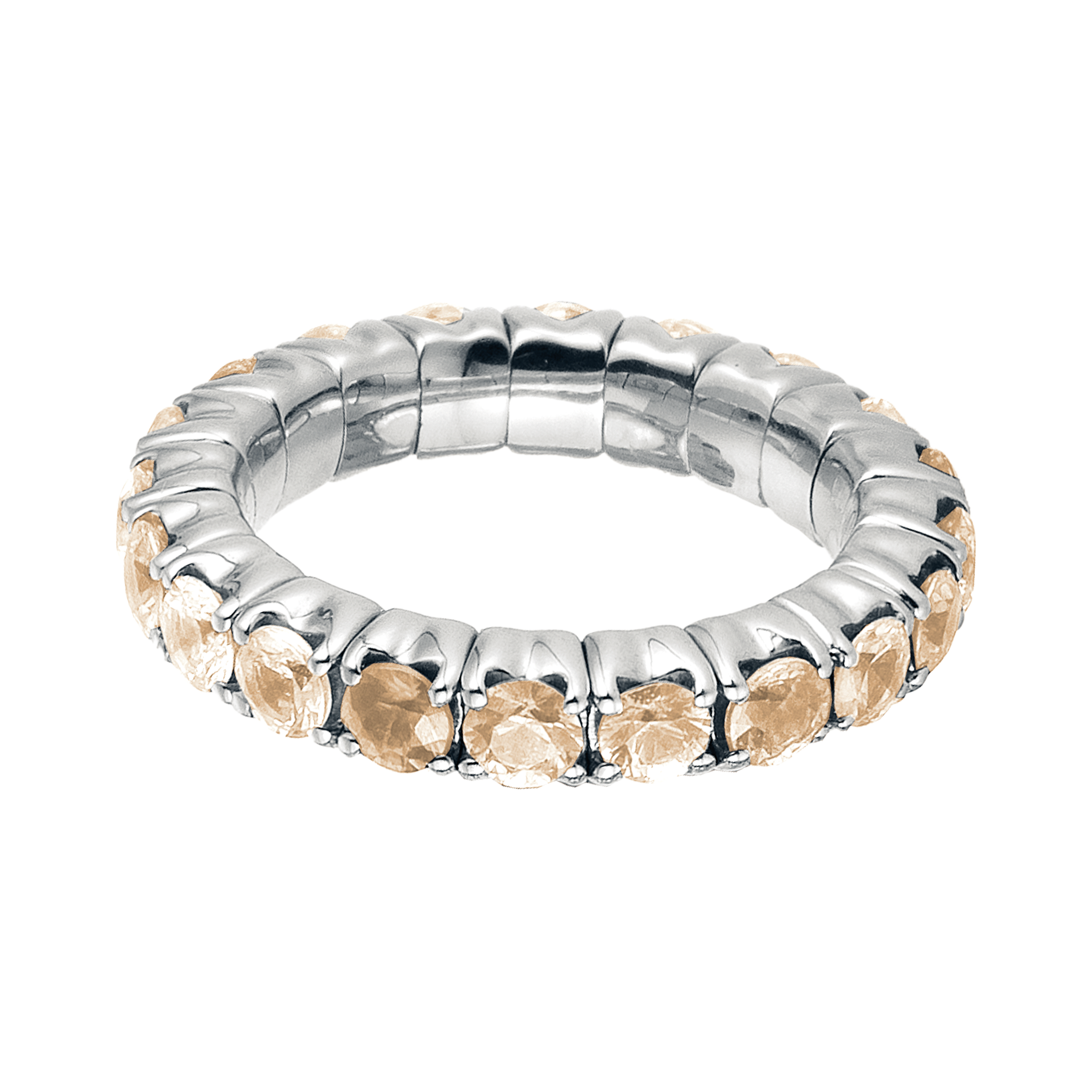 FLEX Eternity Ring - White Gold & Champaign Diamonds