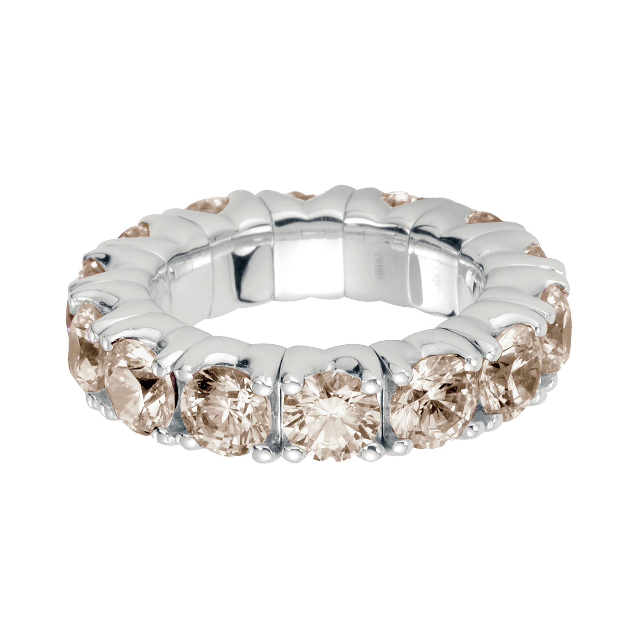 FLEX Eternity Ring - White Gold & Champaign Diamonds