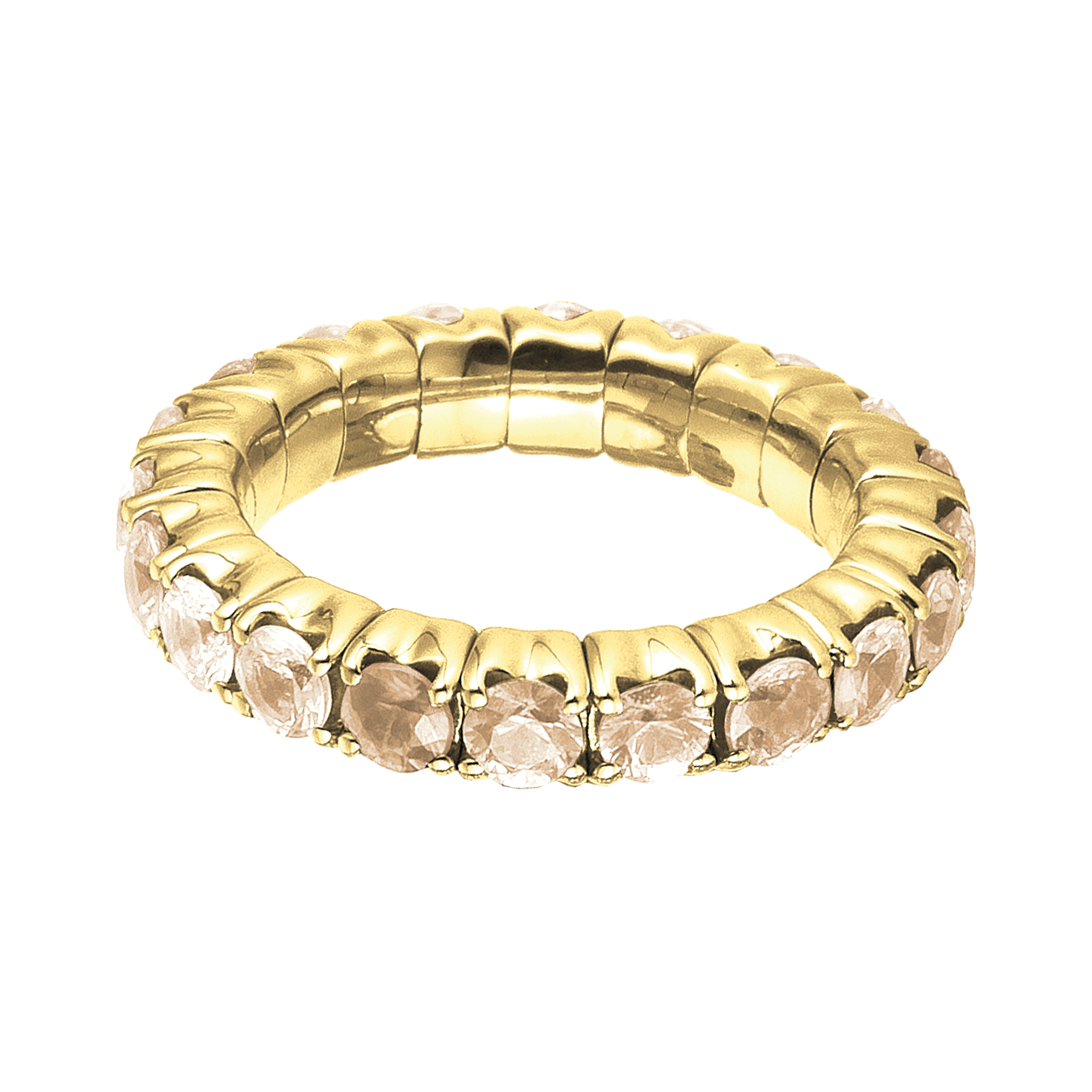 FLEX Eternity Ring - Yellow Gold & Champaign Diamonds