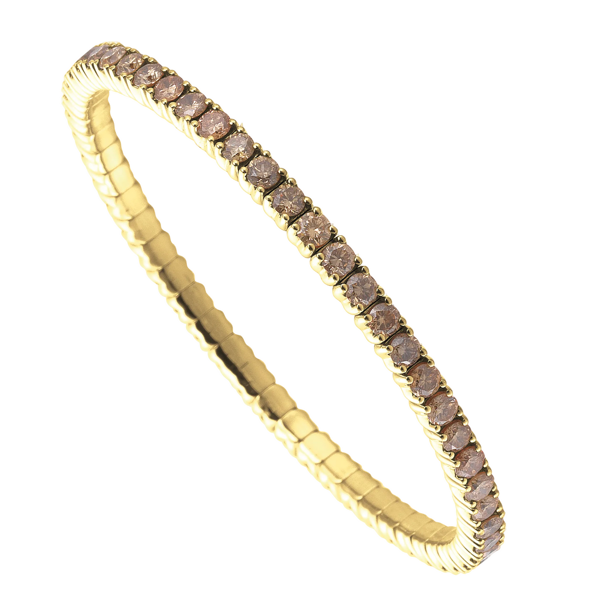 FLEX Tennis Bracelet | Round Champagne Diamonds