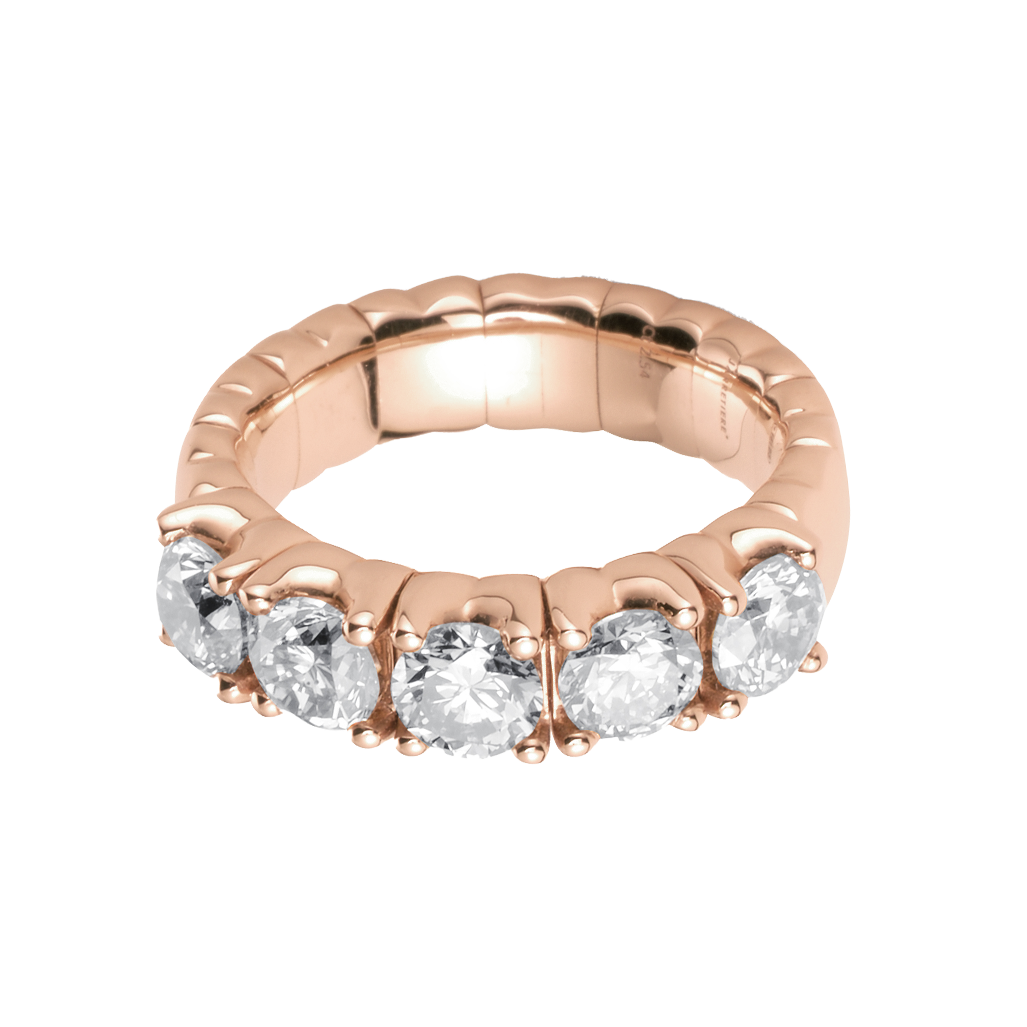 FLEX 5 Stone Ring - Rose Gold & Diamonds