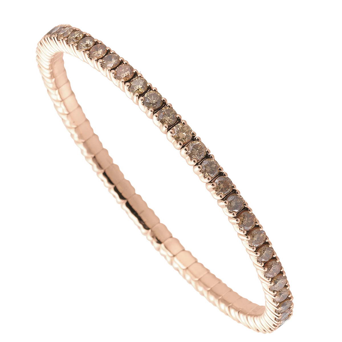 FLEX Tennis Bracelet | Round Champagne Diamonds