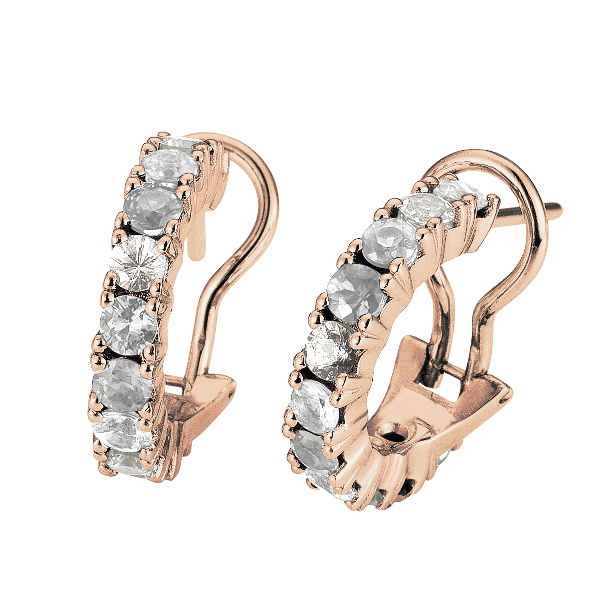 FLEX Earrings | Rose Gold & Diamonds