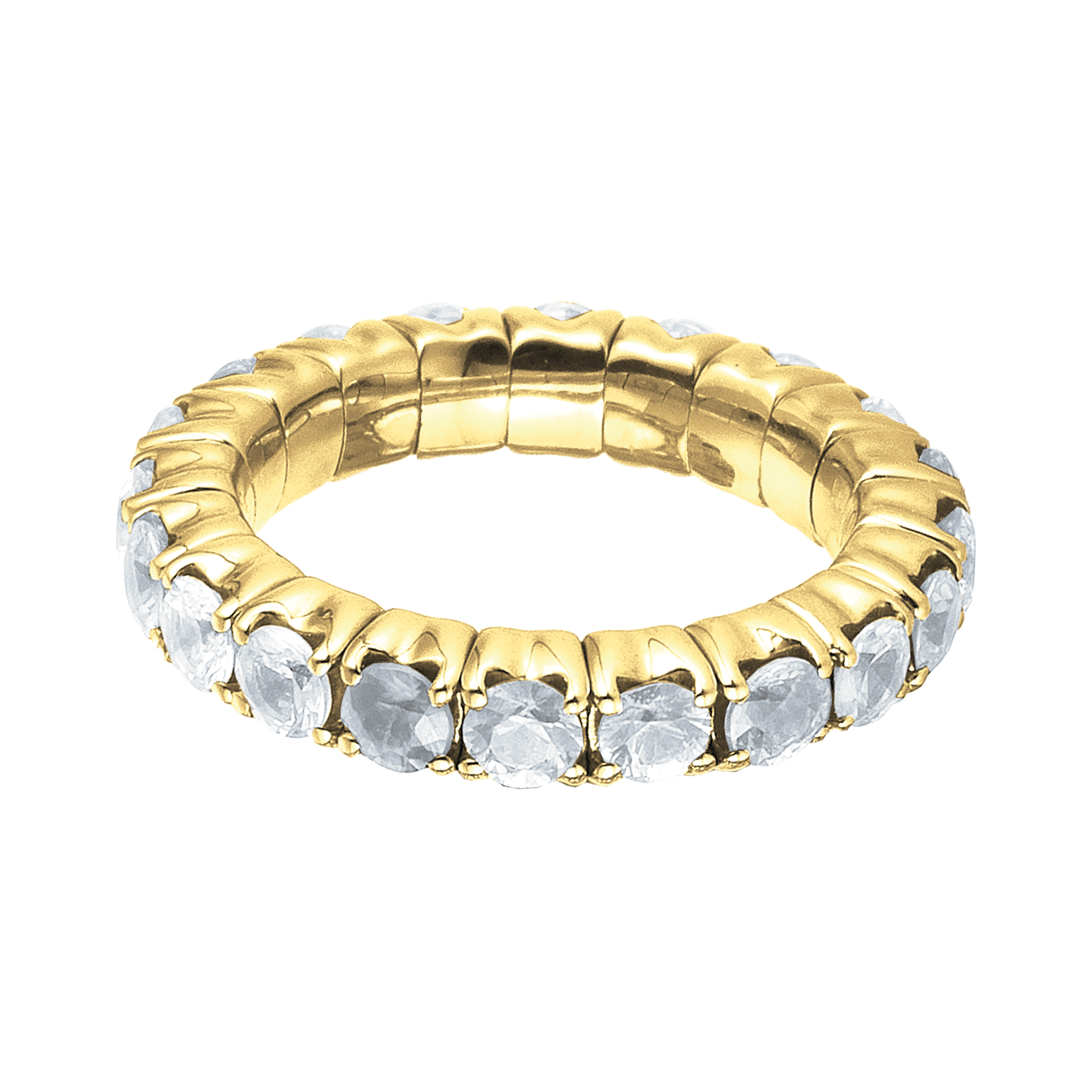 FLEX Eternity Ring - Yellow Gold & Diamonds