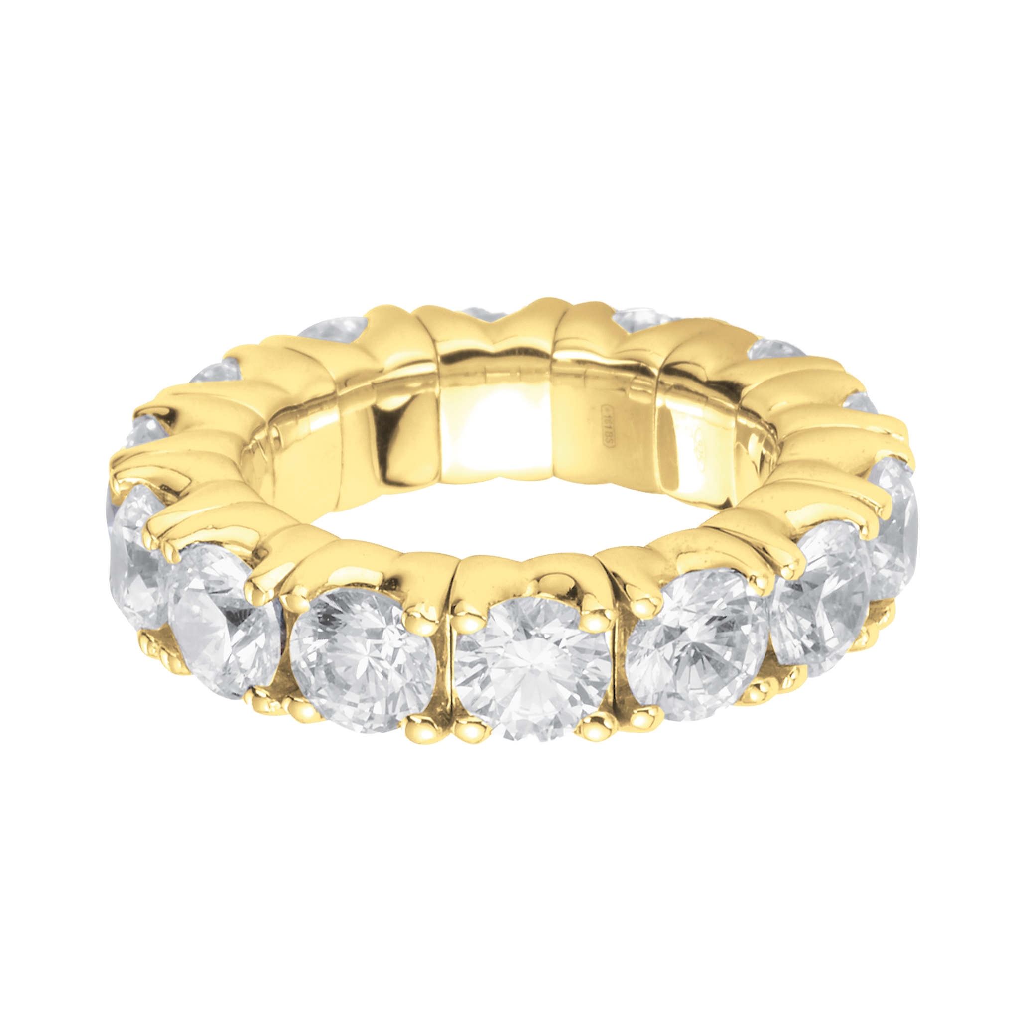 FLEX Eternity Ring - Yellow Gold & Diamonds