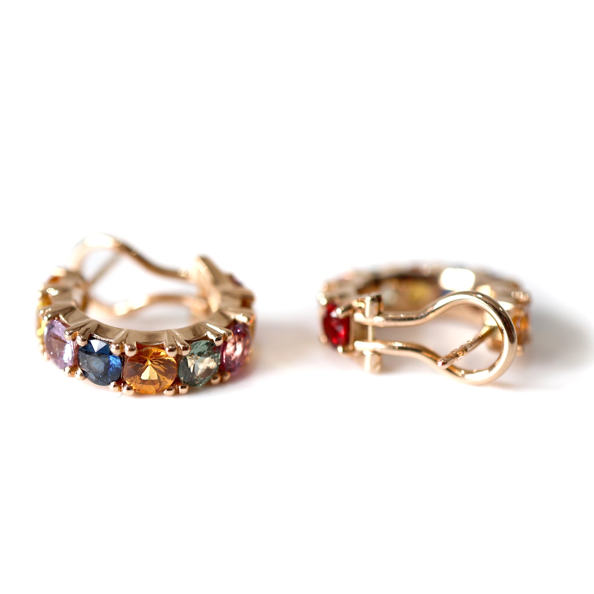 FLEX Multi Colour Earrings | Yellow Gold & Sapphires