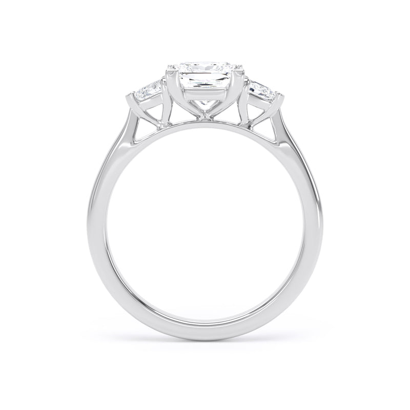 Princess & Pear White Gold Trilogy Ring | M3P01 LGP