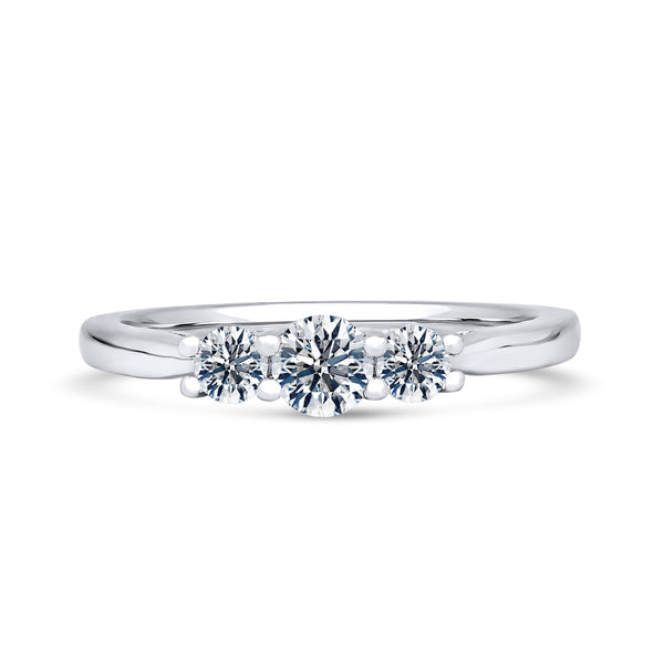 Round Platinum Primary Trilogy Ring | M3R01