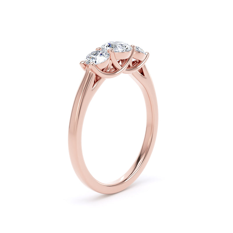 Round Rose Gold Primary Trilogy Ring | M3R01 LGR