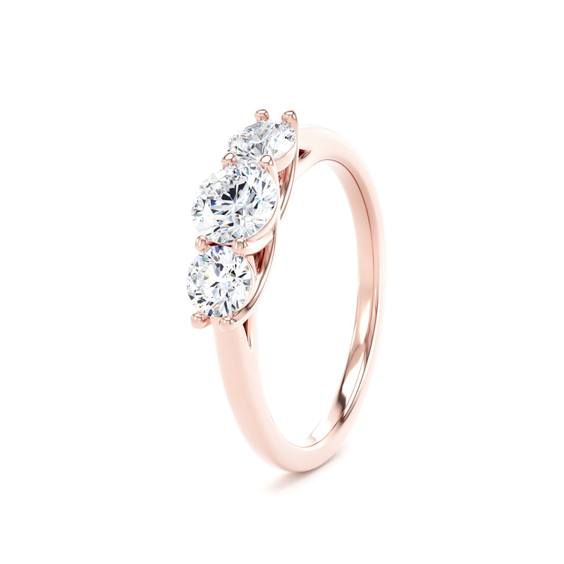 Round Rose Gold Primary Trilogy Ring | M3R01 LGR