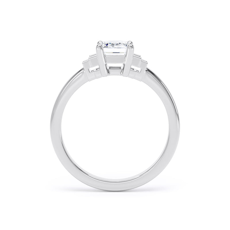Emerald Platinum 5 Stone Ring | M5E01