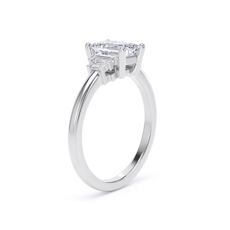 Emerald White Gold 5 Stone Ring | M5E01
