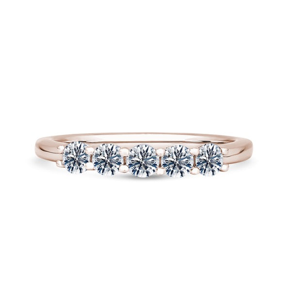 Round Rose Gold 5 Stone Ring | M5R01