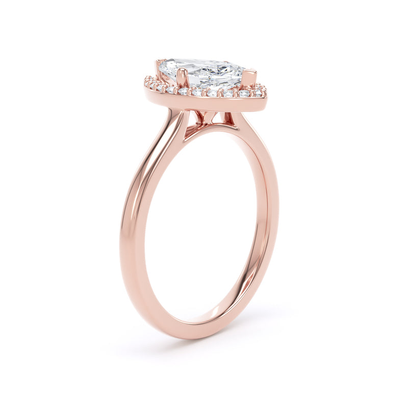 Halo Ring | Rose Gold, Marquise Diamond | MHP01 SMM