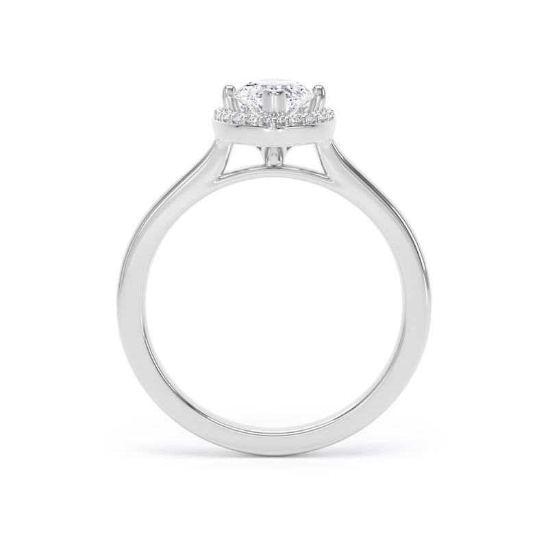 Halo Ring | White Gold, Marquise Diamond | MHP01 LGM