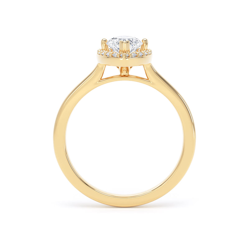 Halo Ring | Yellow Gold, Marquise Diamond | MHP01 SMM