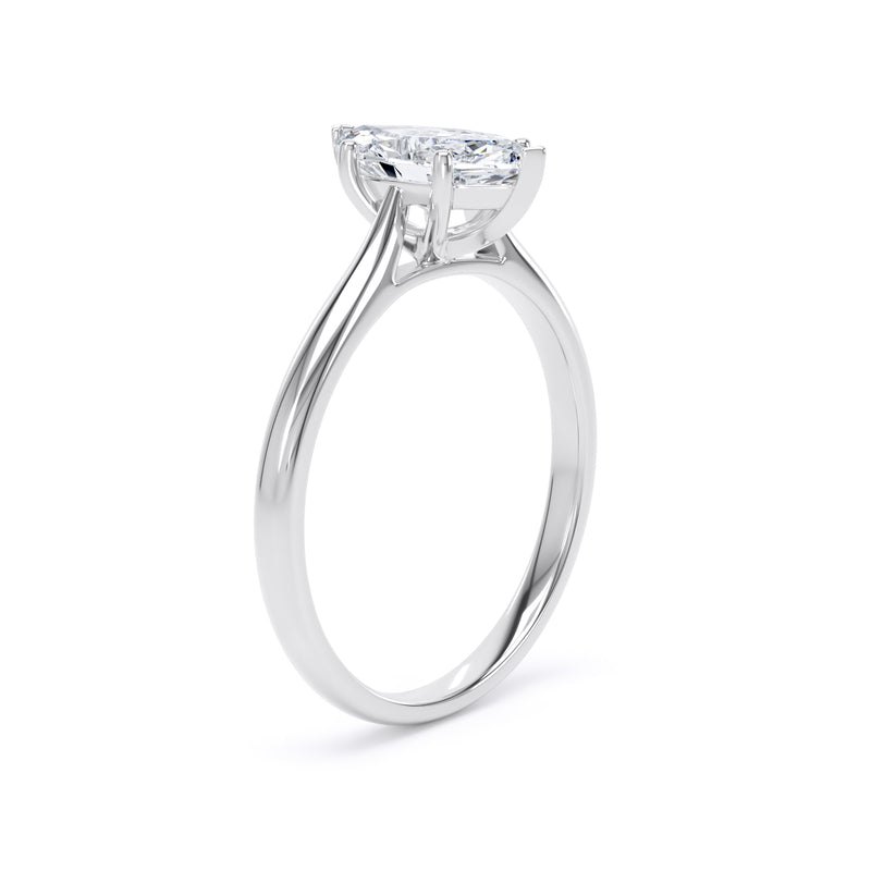 Marquise Diamond Platinum Ring, 6 Claw Solitaire | SMM MPP11