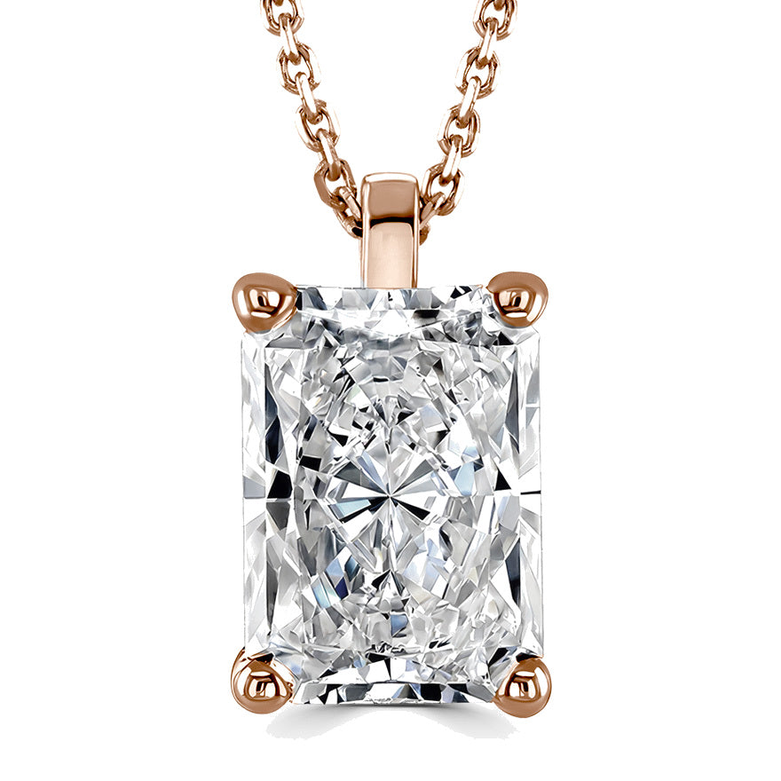 Radiant Diamond Pendant, 4 Claw Solitaire | RA1001