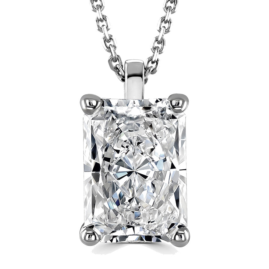 Radiant Diamond Pendant, 4 Claw Solitaire | RA1001