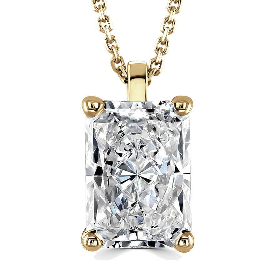Radiant Diamond Pendant, 4 Claw Solitaire | RA1001