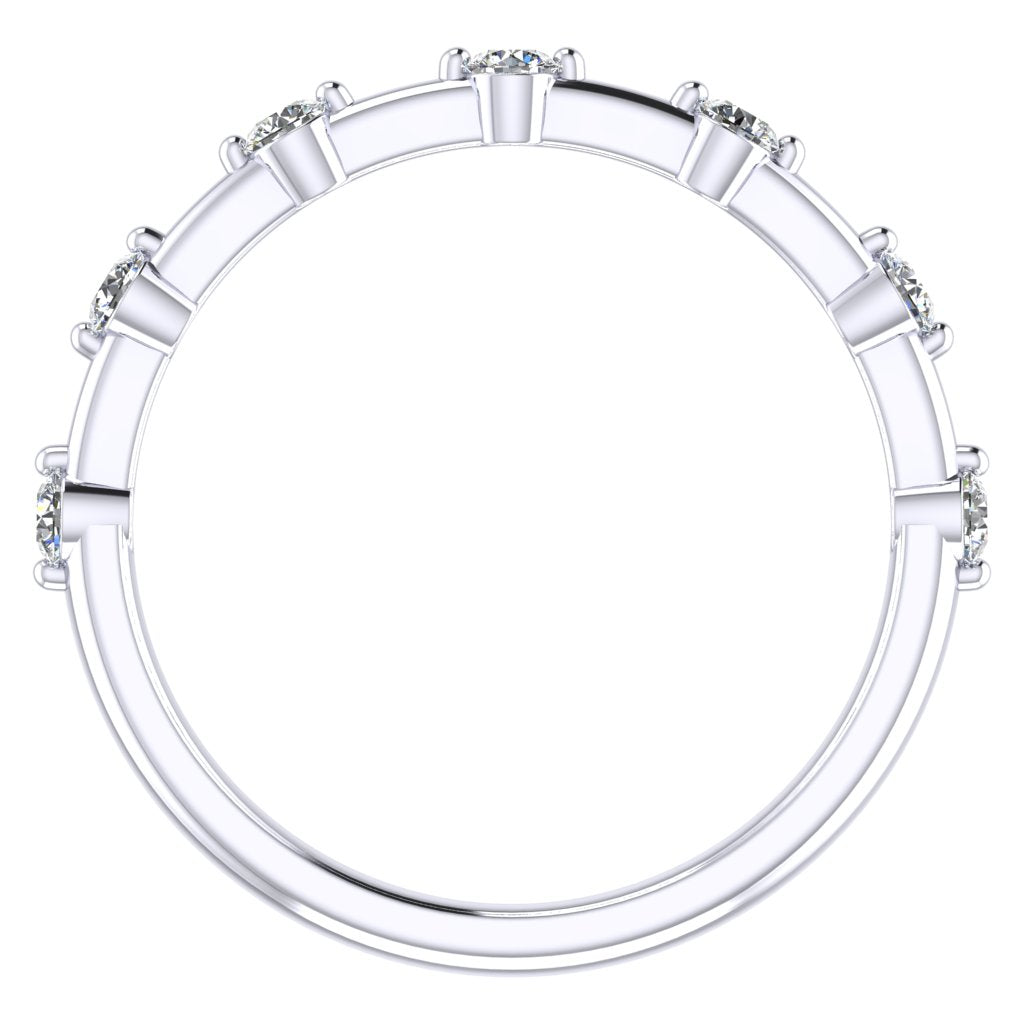 SPACED ROUND DIAMOND ETERNITY RING, CLAW SET, WHITE GOLD