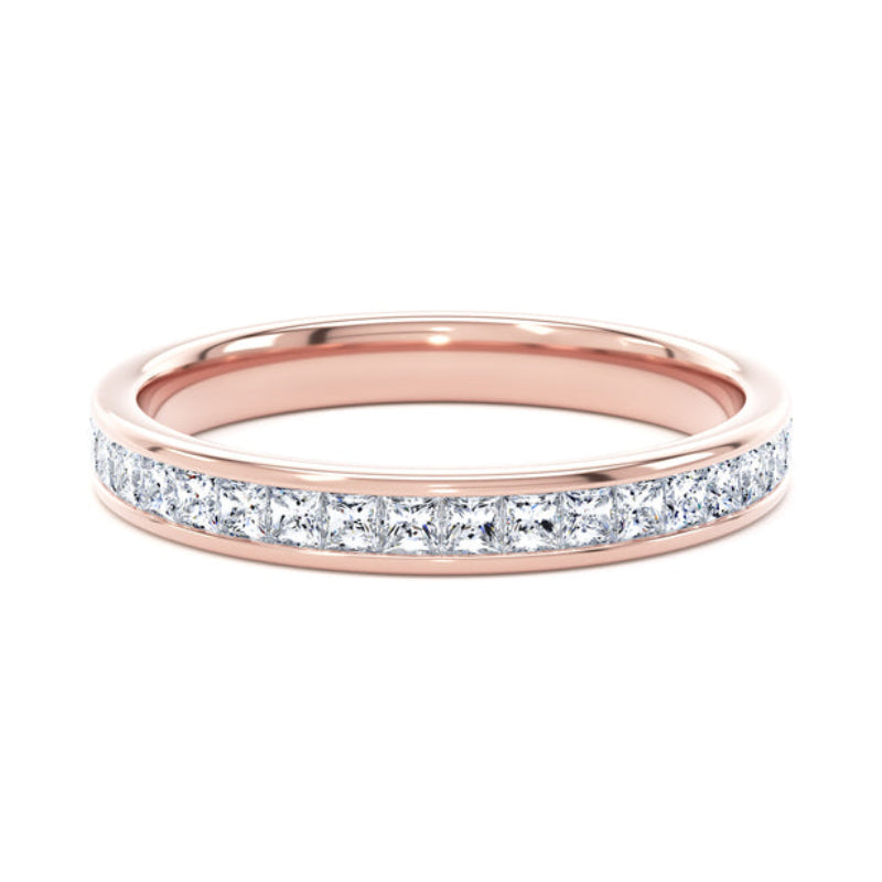Princess Diamond Ring, Channel Set Half Eternity | ET1208