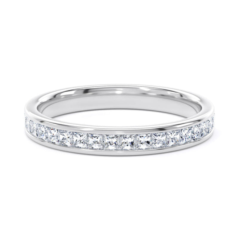 Princess Diamond Ring, Channel Set Half Eternity | ET1208